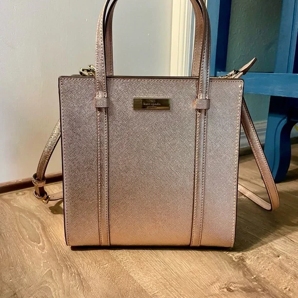 NWOT Kate Spade Kenzie Tote Rose Gold - Picture 1 of 10